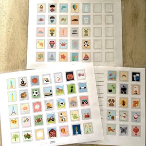 Play Stamp Set Printable Activity Post Office Pretend Play INSTANT DOWNLOAD Toddler Preschool ...