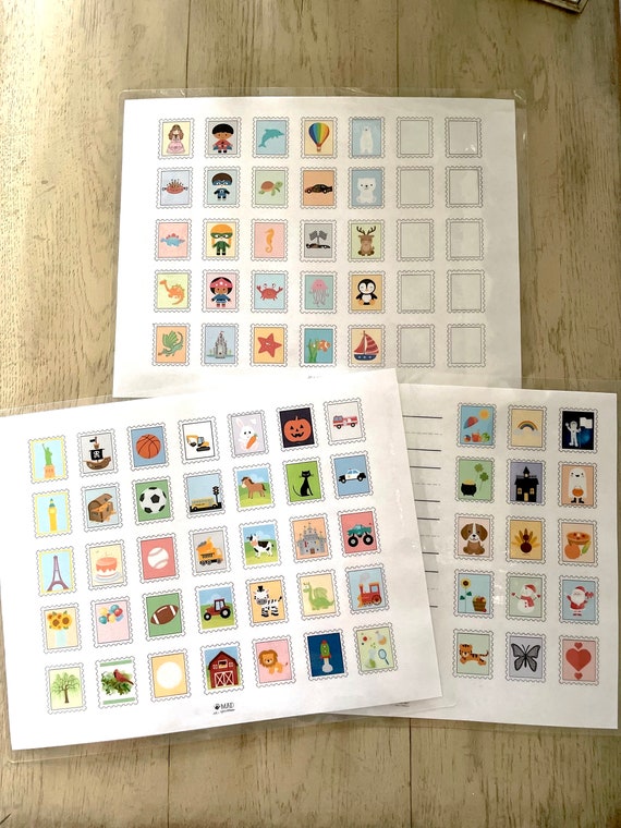 Play Stamp Set Printable Activity| Post Office Pretend Play| INSTANT  DOWNLOAD| Toddler Preschool Kindergarten| Toy Stamps Collection