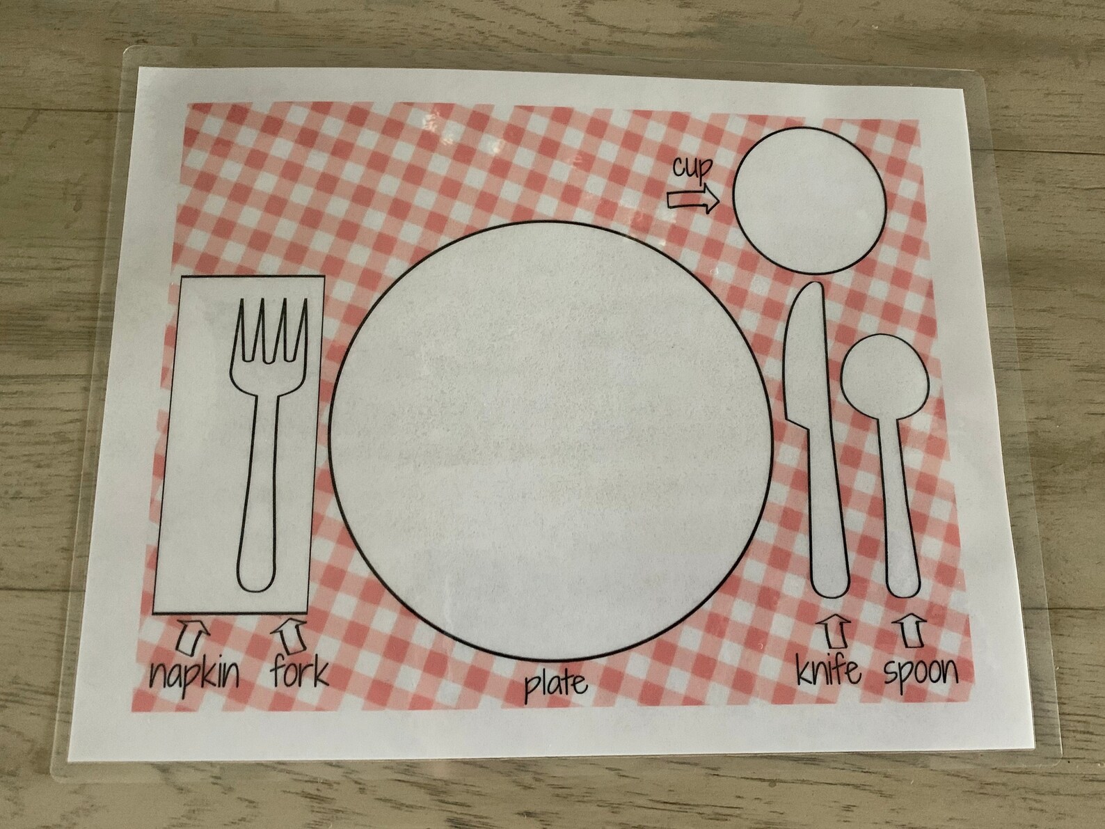Placemat Table Setting Matching Activity INSTANT PRINTABLE Etsy