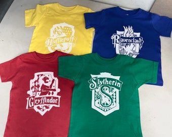 Wizard Inspired House Sorting Baby Shirts | 9 3/4 Sorting Party | Wizard Shirt | Wizard Baby Shirts | 9 and 3/4 Month Party