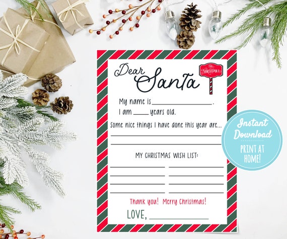Dear santa letter discount