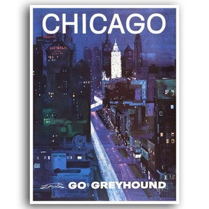 Chicago Travel Poster Illinois Art City Print xr849a