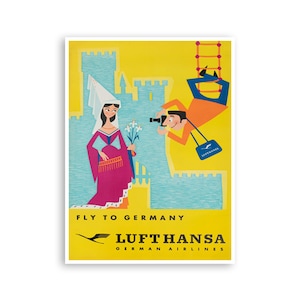 Vintage Germany Poster German Art Travel Print Hanging Wall Decor xr3781