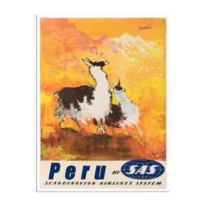 Peru Travel Poster South America Art Peruvian Print XR2824a