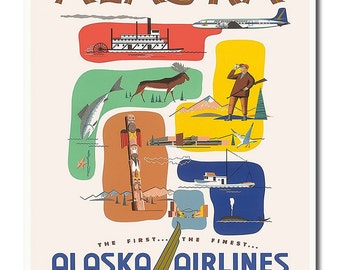 Alaska Art Travel Poster Vintage Home Decor Print Retro xr520