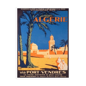 Algeria Art North Africa Print Travel Poster  XR1933a
