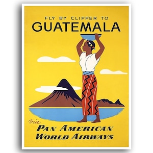 Guatemala Art Vintage Travel Poster Retro Home Decor Print xr924