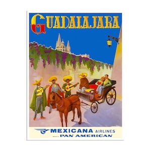 Guadalajara Print Vintage Travel Poster Retro Home Decor Art xr935