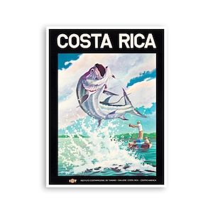 Costa Rica Art Travel Poster Costa Rican Print XR3915a