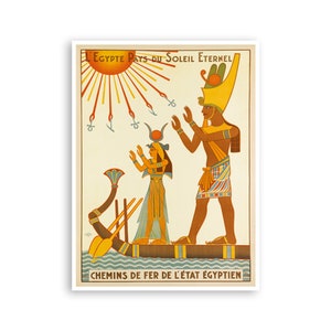 Egyptian Art Egypt Travel Poster Eternal Sun Print  XR2760a
