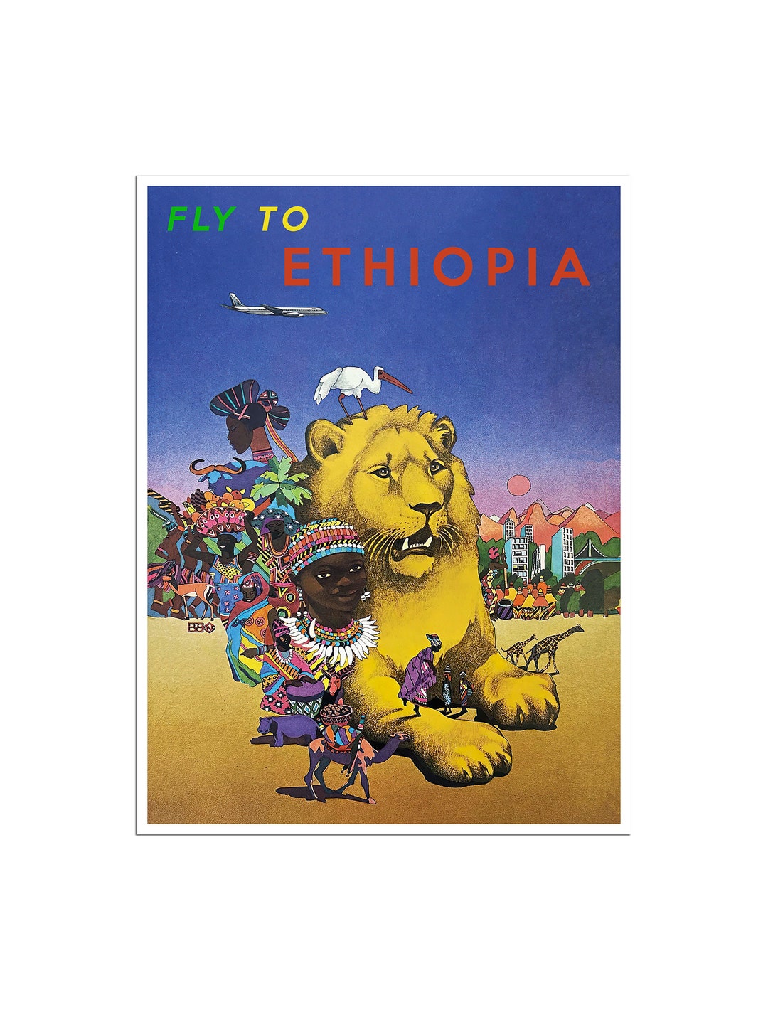 Ethiopia Travel Poster African Print Africa Art Xr4698a Etsy