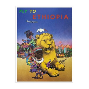 Ethiopia Travel Poster African Print Africa Art xr4698a