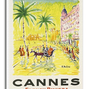 Cannes Travel Art Canvas French Decor Travel Poster Print xr699
