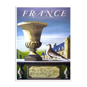 French Art France Travel Poster Chateaux Print xr522a