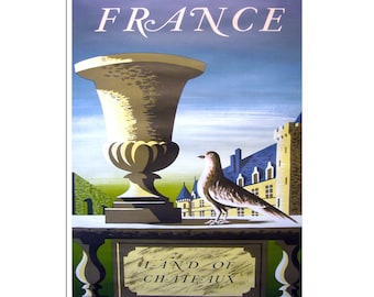 French Art France Travel Poster Chateaux Print xr522a