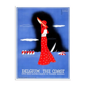 Belgium Travel Poster Brussels Art Belgium Coast Print xr4755a