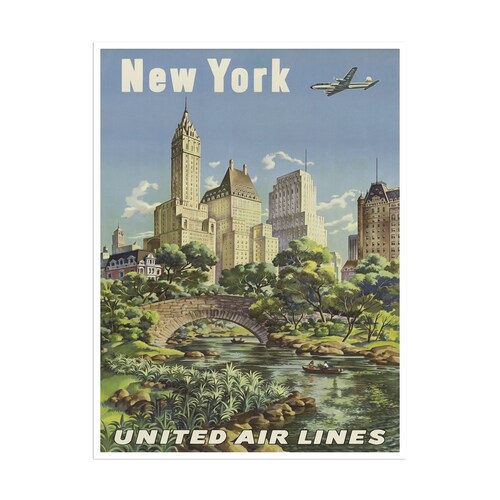 New York Travel Art Print Vintage Home Decor Poster ZT137 Etsy