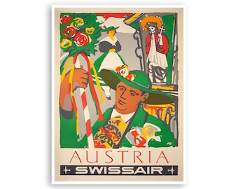 Austria Travel Poster Art Canvas Print Hanging Wall Decor xr3084