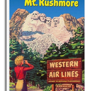 Mt Rushmore Canvas Travel Print South Dakota Art xr701