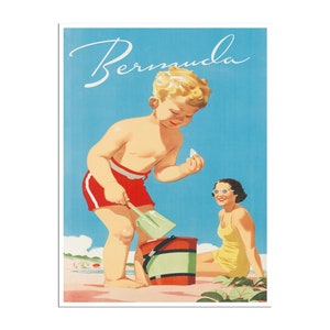 Bermuda Travel Art Vintage Beach Poster Print xr3695