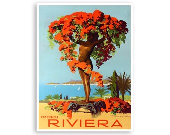 Póster de la Riviera Francesa, impresión artística de viaje a Francia xr1643a