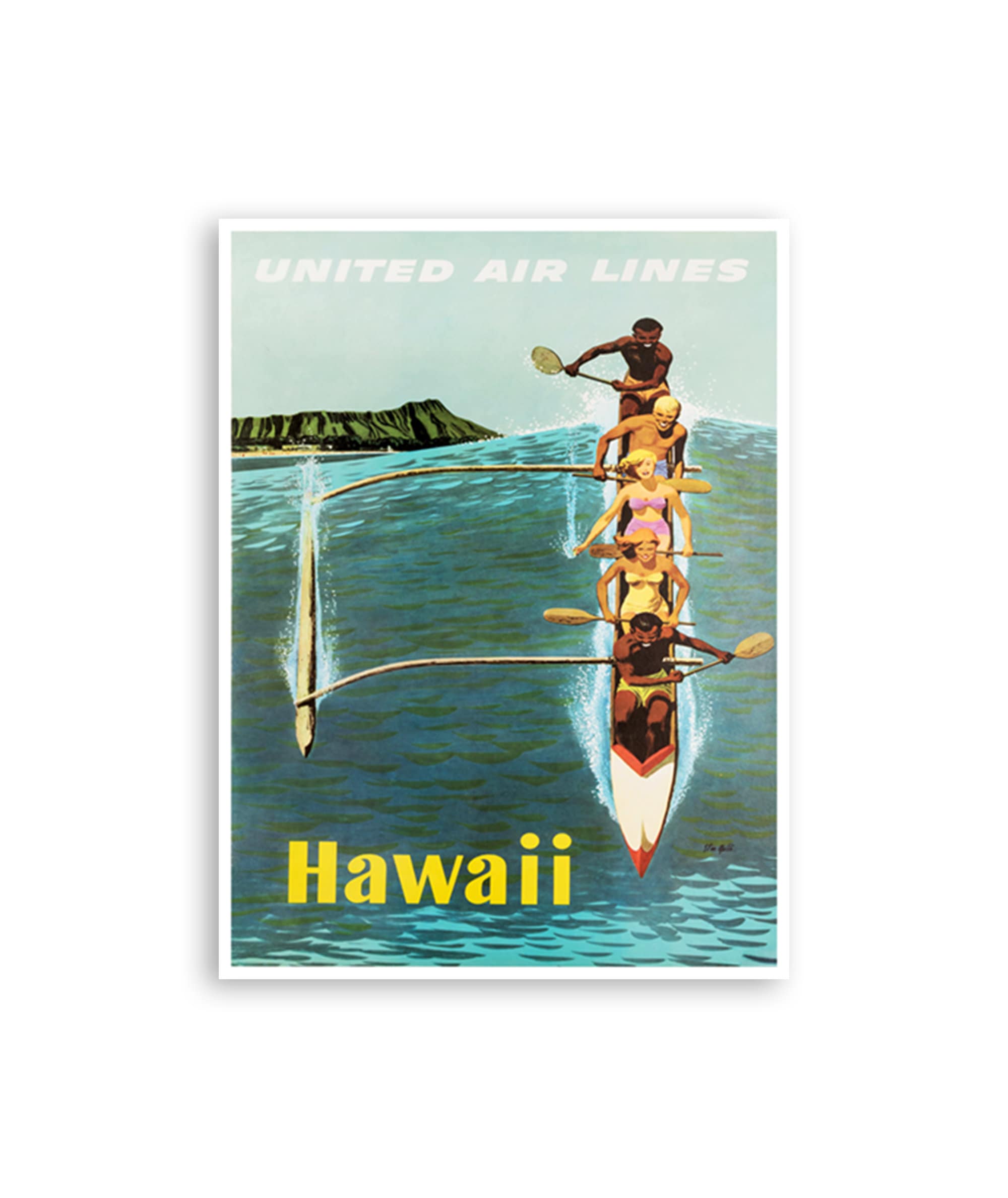 United Airlines Hawaii Poster - Etsy