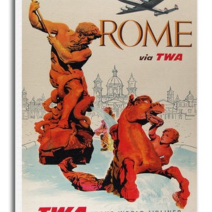 Retro Poster Rome Travel Print Art Gift Hanging Wall Decor xr575