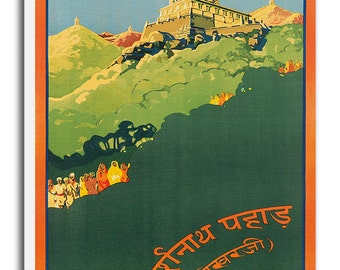 India Art Canvas Travel Poster Print Hanging Wall Decor Xr640 Etsy