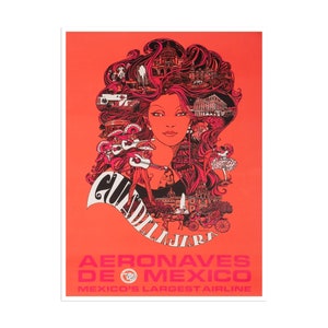 Guadalajara Travel Poster Art Mexico Canvas Print America Wall Decor XR1992