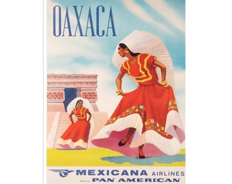 Travel Poster Mexico Oaxaca Art Canvas Print Wall Decor xr1885