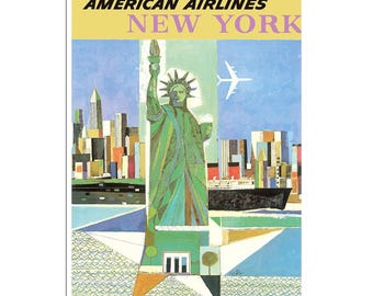 Retro Poster New York Travel Print Art Gift Hanging Wall Decor xr577
