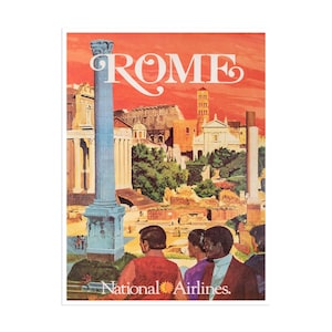 Rome Travel Poster Retro Print Art Gift Hanging Wall Decor xr1839