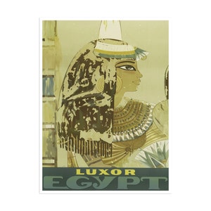 Luxor Art Egypt Travel Poster Egyptian Queen Print  ZT706a