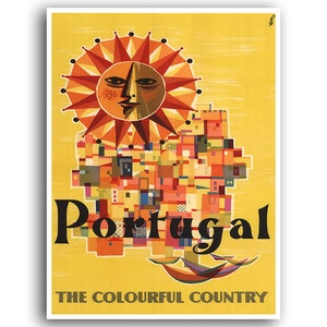 Portugal Travel Poster Portugal Art Canvas Print Wall Decor xr670