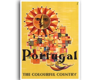 Póster de viaje de Portugal Impresión en lienzo de arte de Portugal Decoración de pared xr670