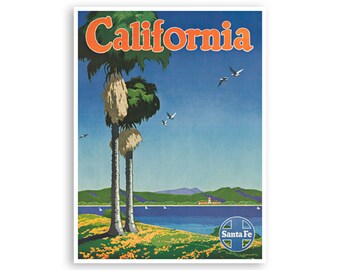 California Wall Art Travel Poster Vintage Print XR3747