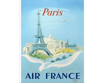 Póster de viaje de París, Francia, arte vintage, impresión en lienzo, decoración de pared colgante xr2570