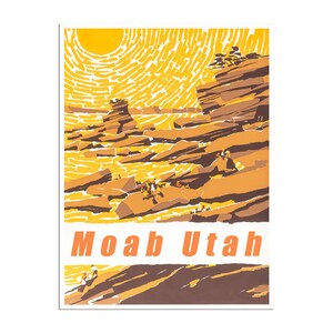 Moab Utah Poster Arches National Park Art Print For Hiker Or Outdoors Person xr4766