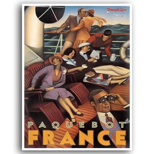 French Cruise Ship Poster France Art Print xr807a