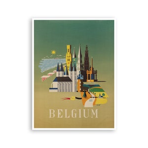 Belgium Art Travel Poster Europe Print xr3766a