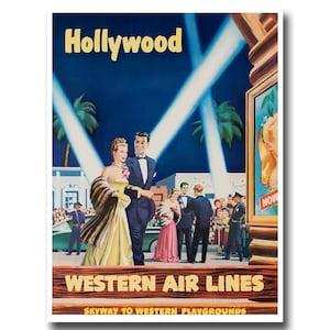 Vintage Hollywood Art Travel Poster Print Canvas Hanging Wall Decor xr873