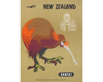 New Zealand Art Travel Poster Vintage Print Canvas Decor Hanging Retro Wall Picture XR2478