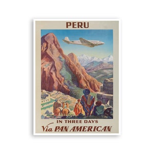 Peru Wall Art Print Travel Poster Vintage South America Picture XR3724