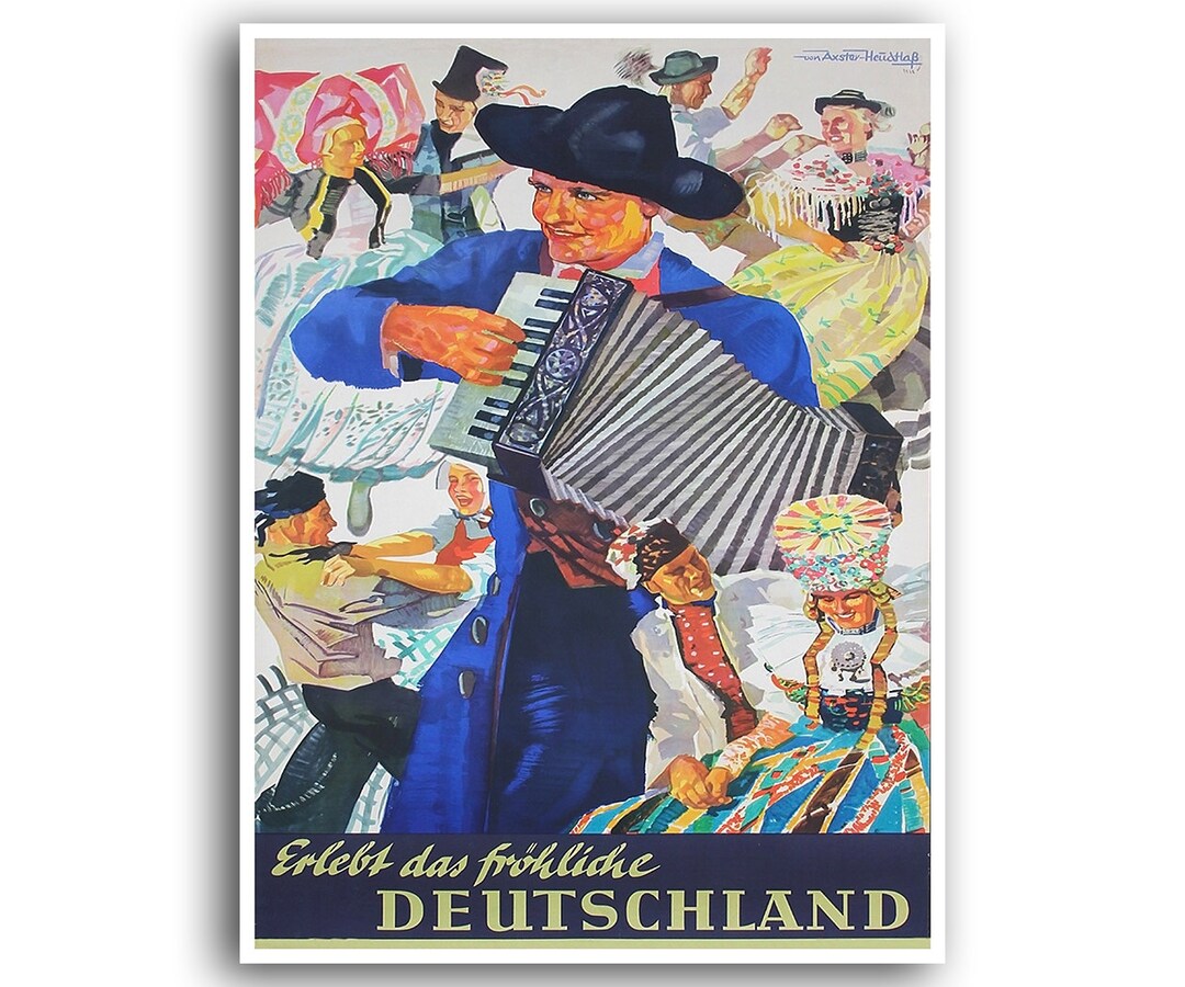 German Fun Poster Deutschland Art Germany Travel Poster German Print Xr821a - Etsy