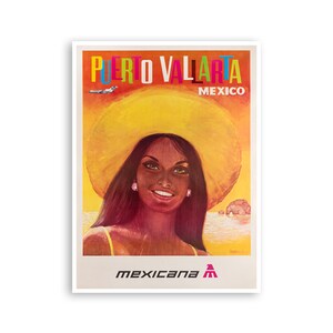 Puerto Vallarta Painting Mexico Travel Poster Mexican Art Print XR3625a