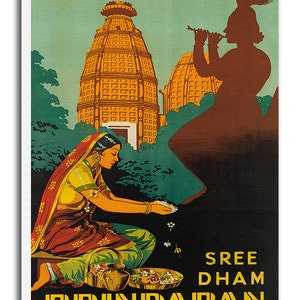 India Art Canvas Travel Poster Print Hanging Wall Decor xr640