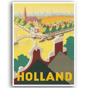 Holland Art Print Netherlands Travel Poster  xr826a