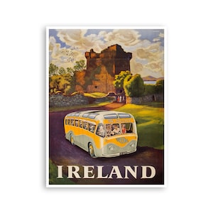Vintage Ireland Art Travel Poster Irish Decor Gift Print xr4320
