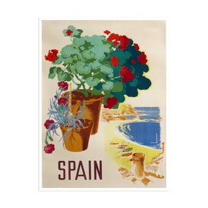 Spain Art Print Vintage Spanish Travel Poster Canvas Decor Retro Wall Picture xr1083