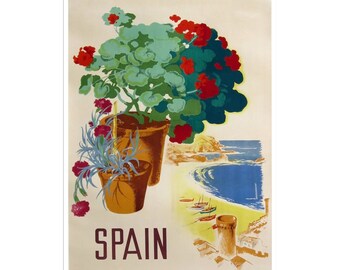 Spain Art Print Vintage Spanish Travel Poster Canvas Decor Retro Wall Picture xr1083